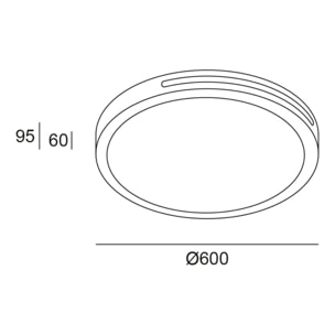 Forlight PLAFÓN IP20 LU LED 35.5W BLANCO NEUTRO - 4000K ON-OFF MADERA CLARA