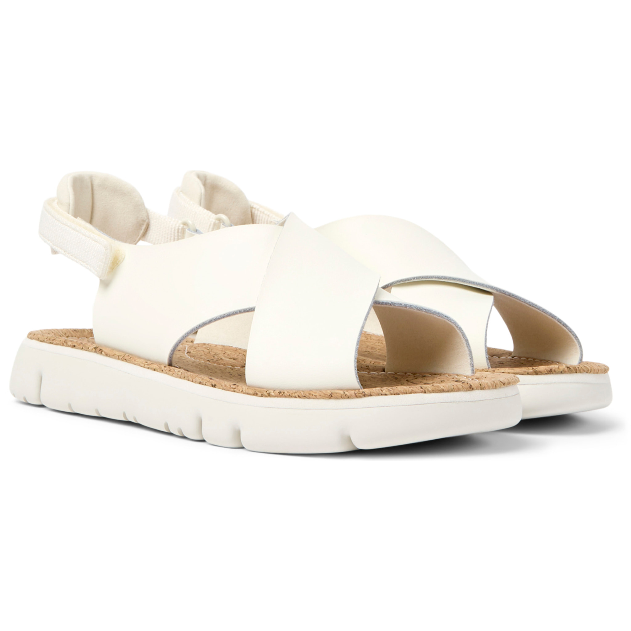 Sandalias - CAMPER Oruga - Blanco - Cuero liso