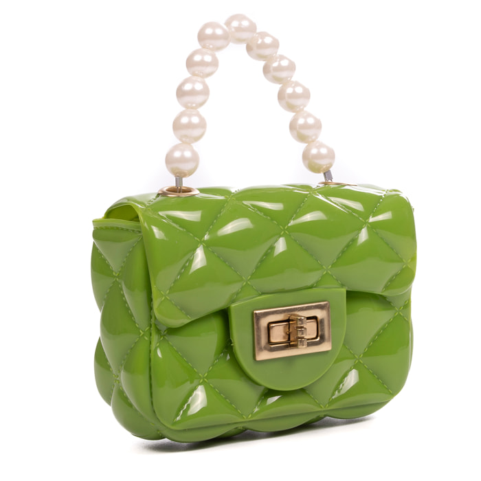 Villafalletto mini borsa a mano in PVC lucido