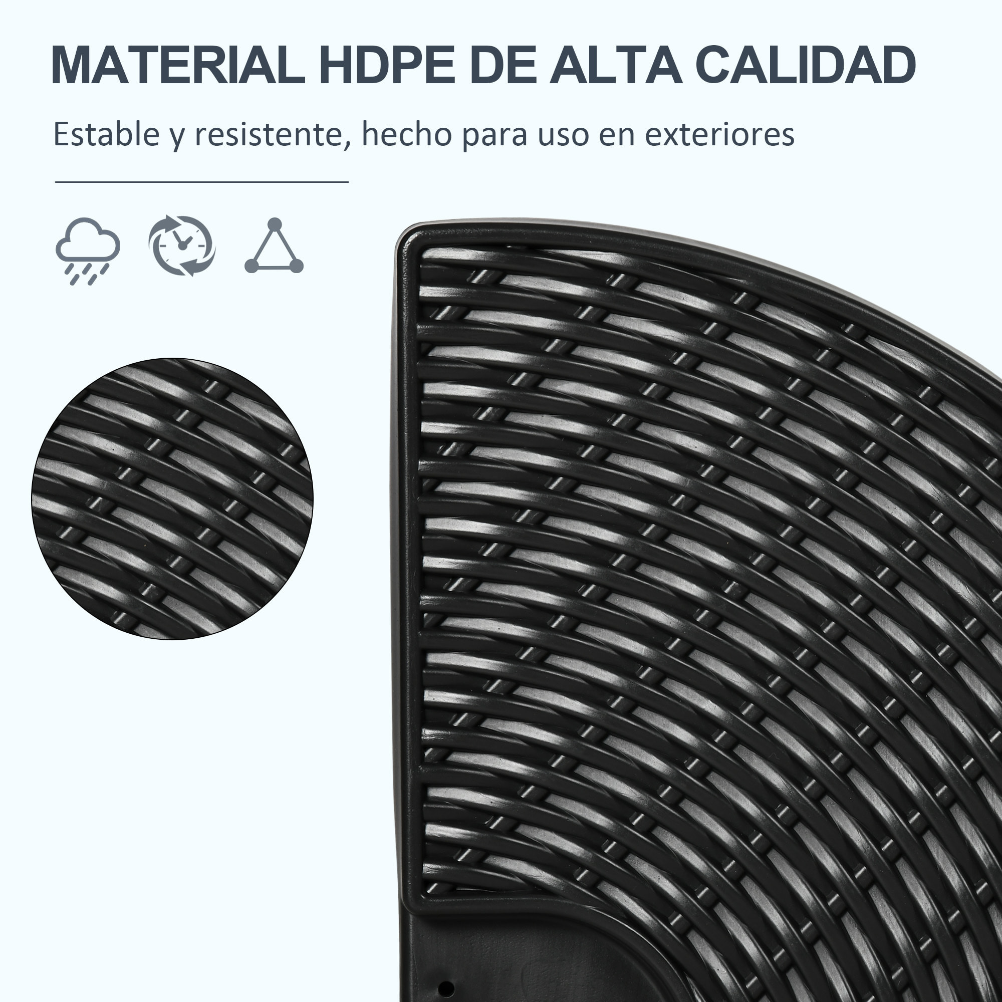 Base para Sombrilla de 4 Piezas Soporte para Parasol Rellenable con Arena 68 kg o Agua 52 L para Jardín Patio Terraza Negro