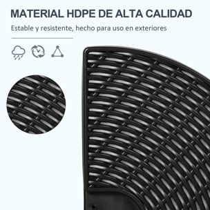 Base para Sombrilla de 4 Piezas Soporte para Parasol Rellenable con Arena 68 kg o Agua 52 L para Jardín Patio Terraza Negro