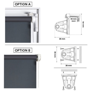 Enrollable CLIP&FIX Opaco Gris grafito