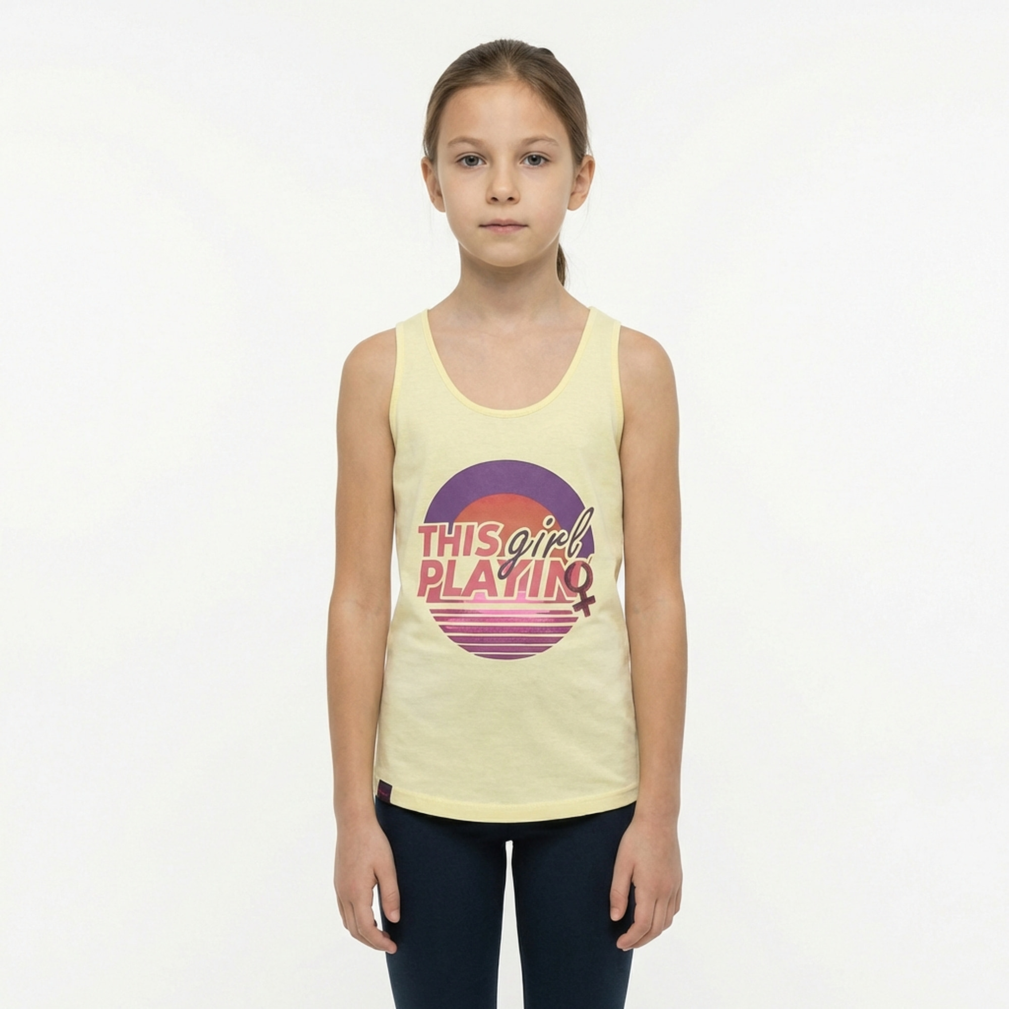 Canotta palestra da donna FEPLA gialla