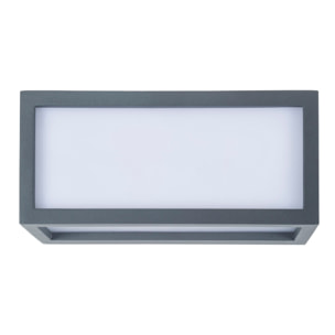 Forlight Quanta aplique exterior negro rectangular para bombilla E27