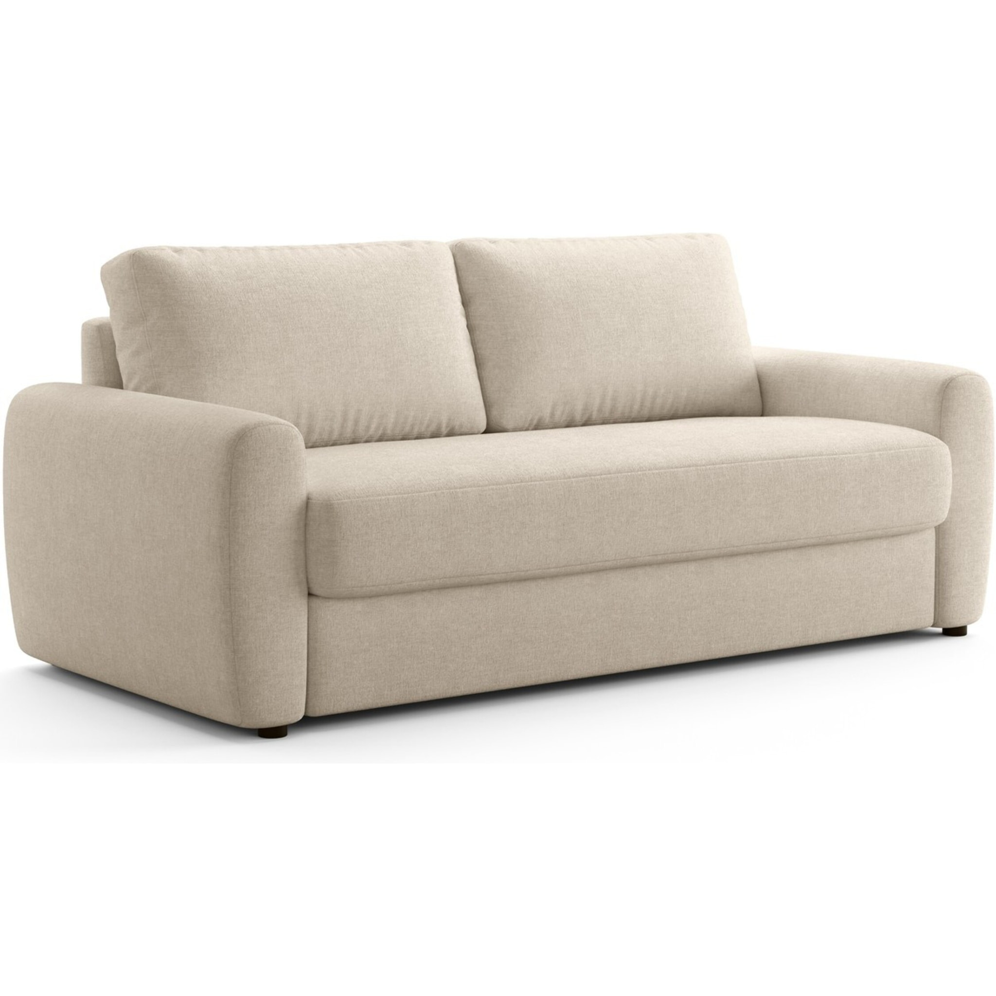 Canapé droit convertible 3 places en tissu chenille - ouverture express - SALVIA