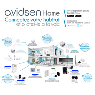 Caméra extérieure IP Wifi compatible appli Avidsen Home HomeCam WR - Avidsen - 127052