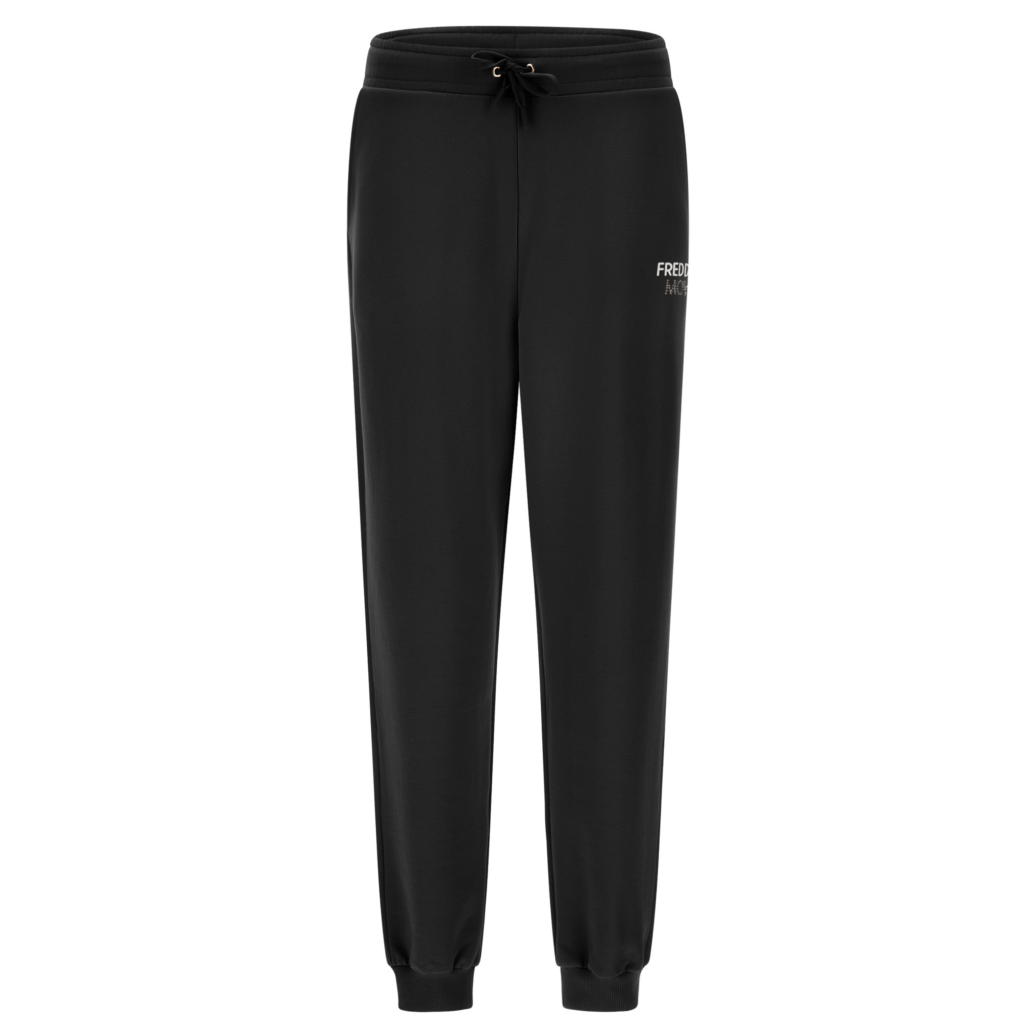 Pantaloni comfort fit vita alta in felpa garzata