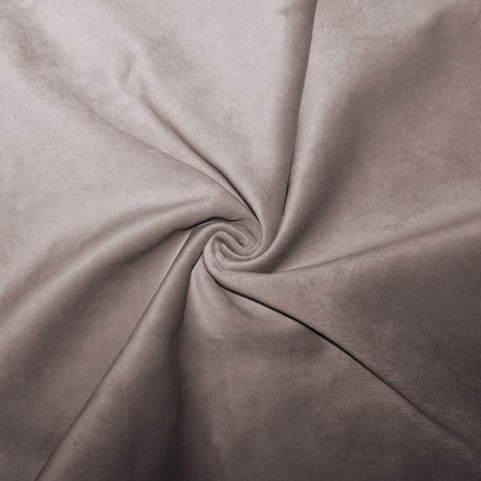 Tissu en velours doublé polaire - Taupe