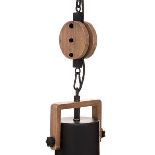 Suspension "Silas" métal noir D23cm