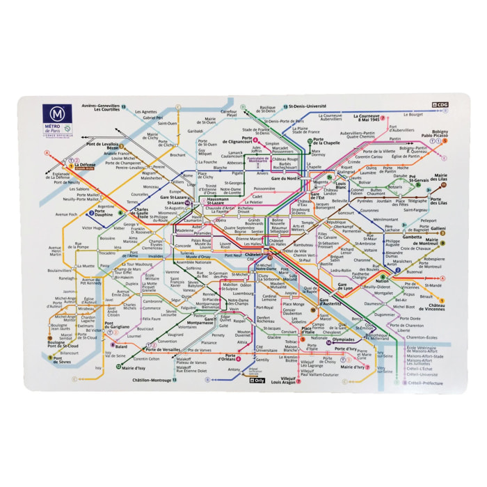 Set de Table Plastique Ratp