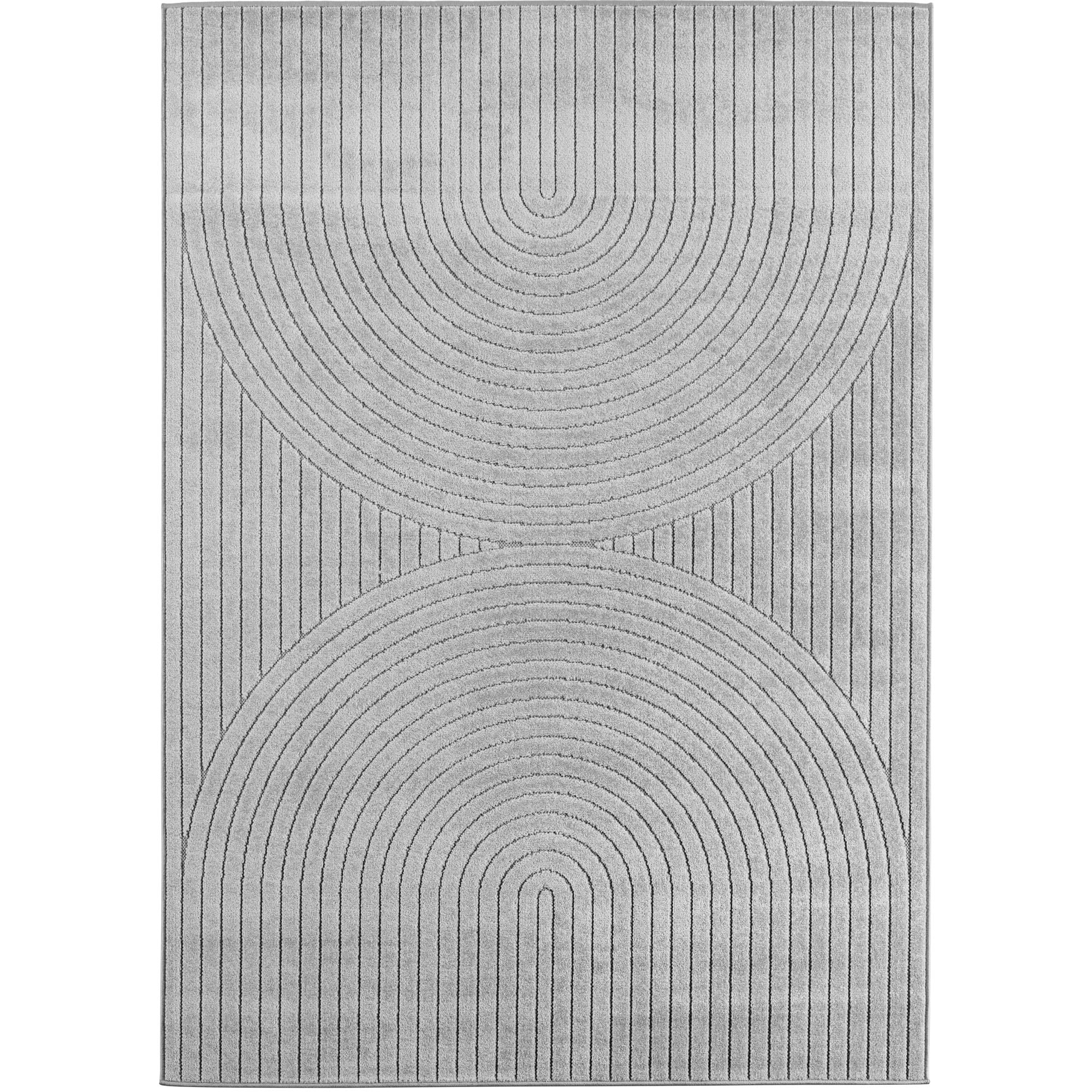 ALVORA - Tapis intérieur/extérieur gris à motif géométrique