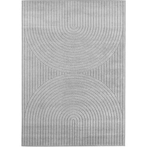 ALVORA - Tapis intérieur/extérieur gris à motif géométrique