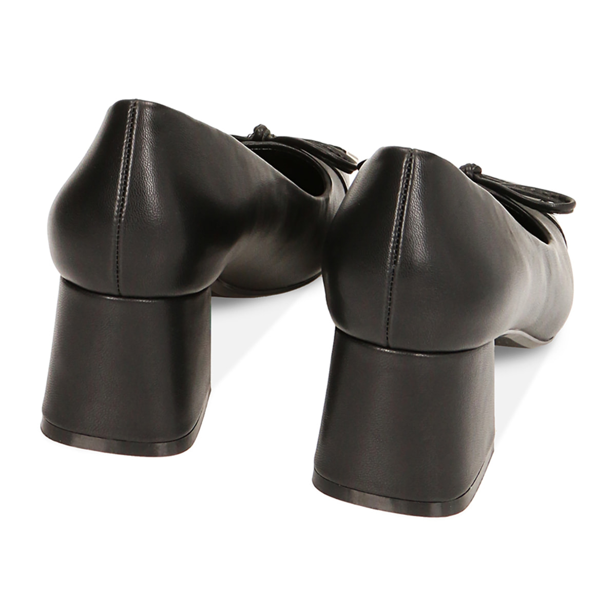 Décolleté nere bicolor, tacco 5,5 cm