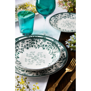 Servizio Piatti 18 Pezzi Excelsa – Giardino Segreto, Porcellana Verde
