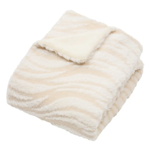 Plaid Boucly 120x160cm vagues beige