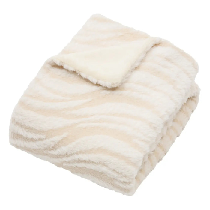 Plaid Boucly 120x160cm vagues beige