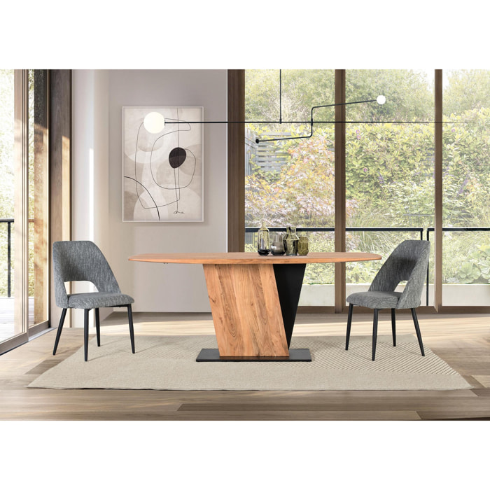 Mesas de Comedor de Madera Maciza de Acacia 240 Cm Estilo Contemporáneo Moderno