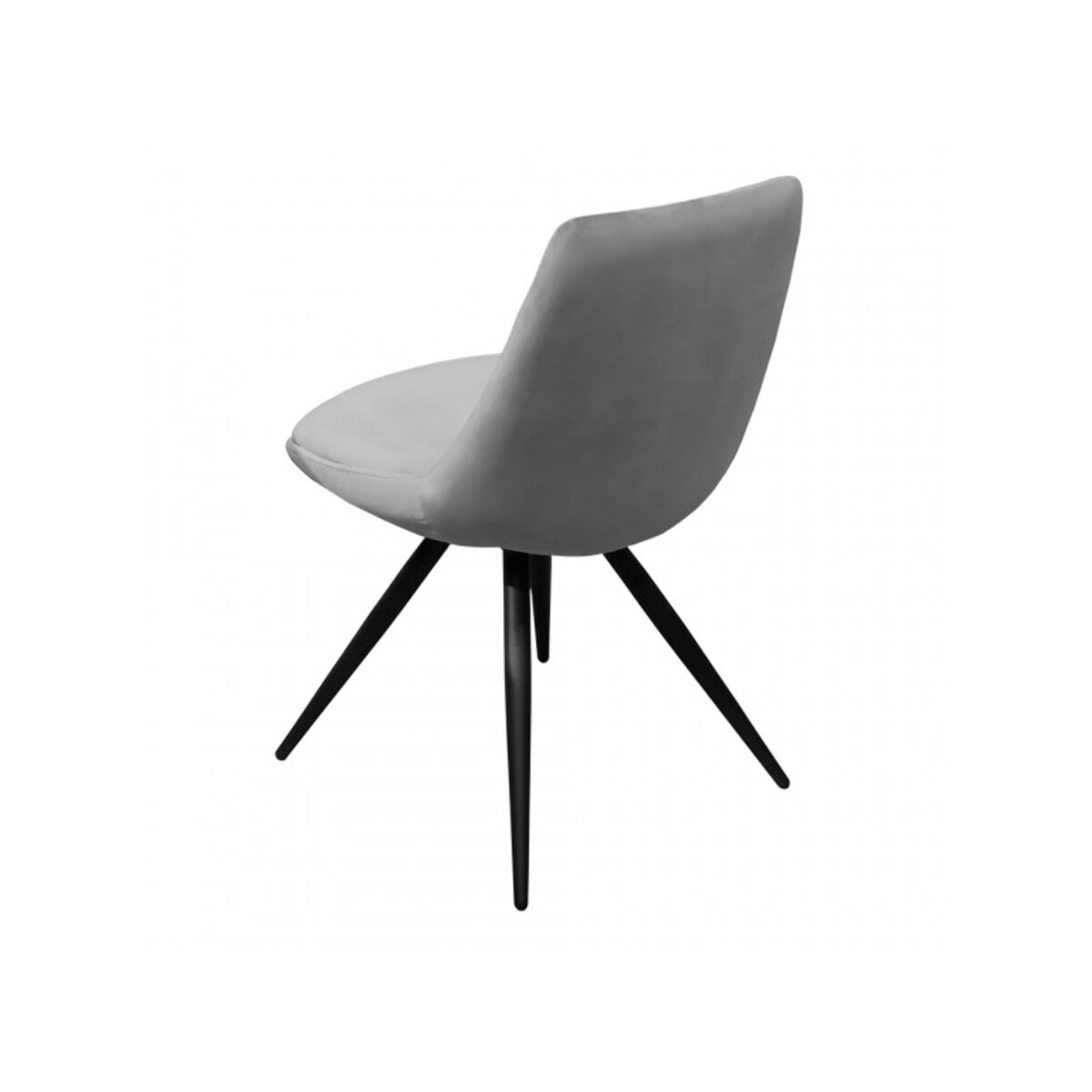 Chaise en velours avec piètement croix en métal noir - COCO