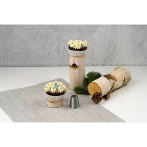 Lot de 4 poches à douille et embout cristal de glace en inox Dr.Oetker Baker Edition