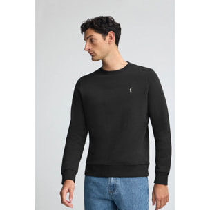 Felpa nera, relaxed fit con logo Rigby Go
