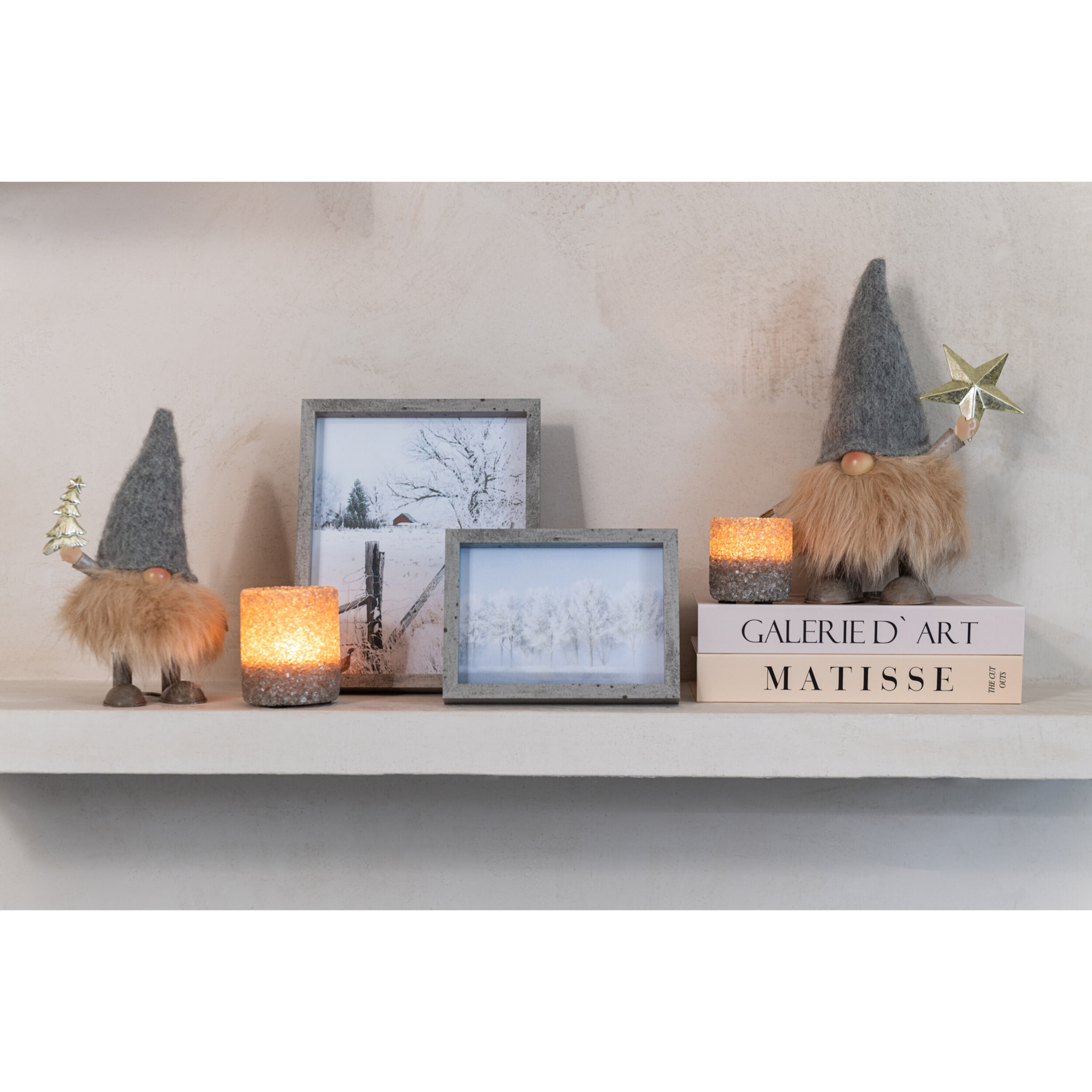 J-Line cadre photo Rectangle - bois - gris clair - 20 x 25 cm