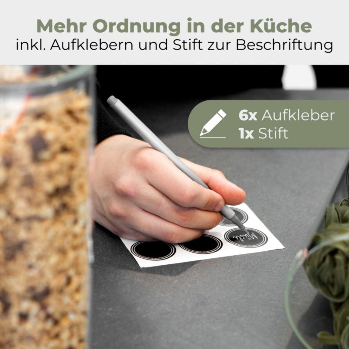 Set 4 bocaux et couvercle en verre de haute qualité Classbach C-VD4028