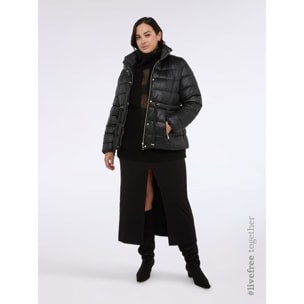 Fiorella Rubino - Plumífero acolchado con cordón en la cintura - Negro