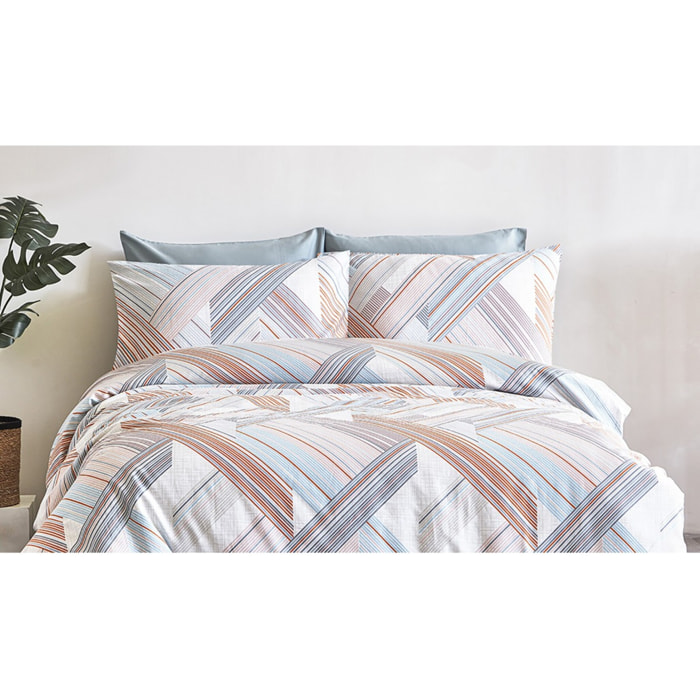 Parure housse de couette et taie(s) oreiller satin de coton