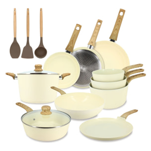 Batterie de cuisine 13 pièces revêtement en céramique COLORAMA