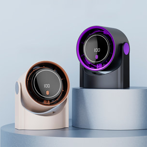 Ventilatore da tavolo con 5 velocità e schermo LCD.