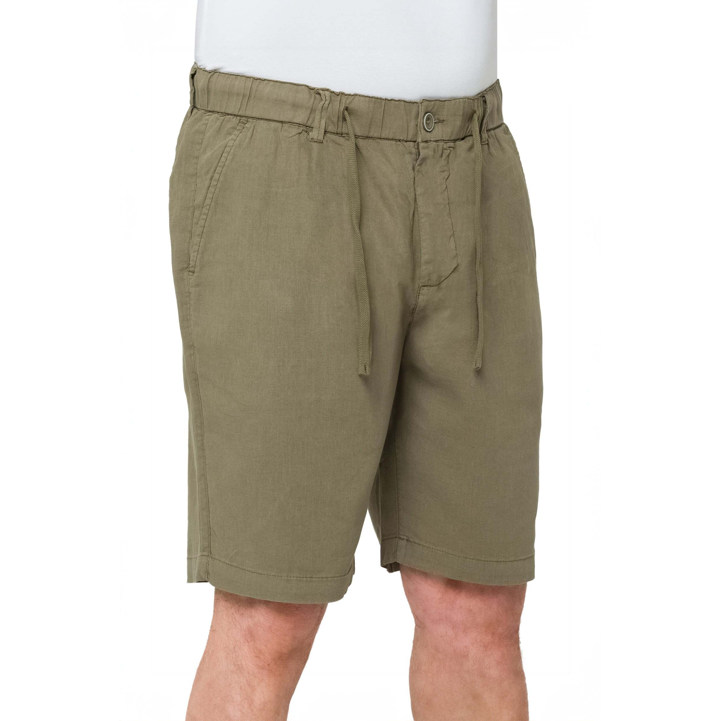 Bermuda in lino Sandbar Verde militare