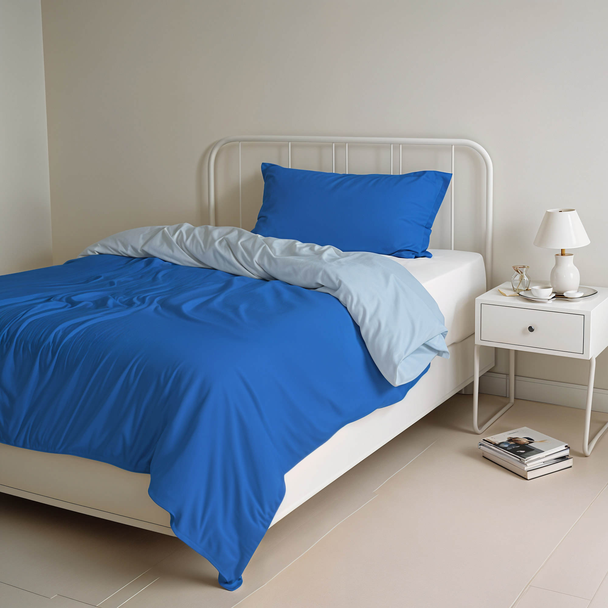 PARURE COPRIPIUMINO NATURAL COLOR SINGOLO - 100% COTONE MADE IN ITALY