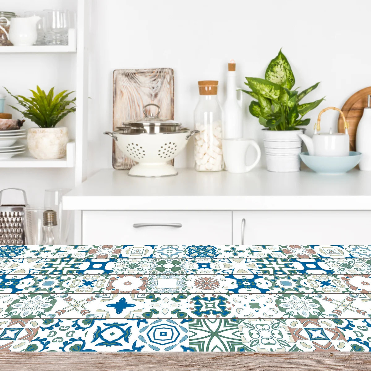 Sticker carrelage - Ambiance Sticker - 60 CARREAUX DE CIMENT MEUBLE EVIANA - Meuble - 20x20cm