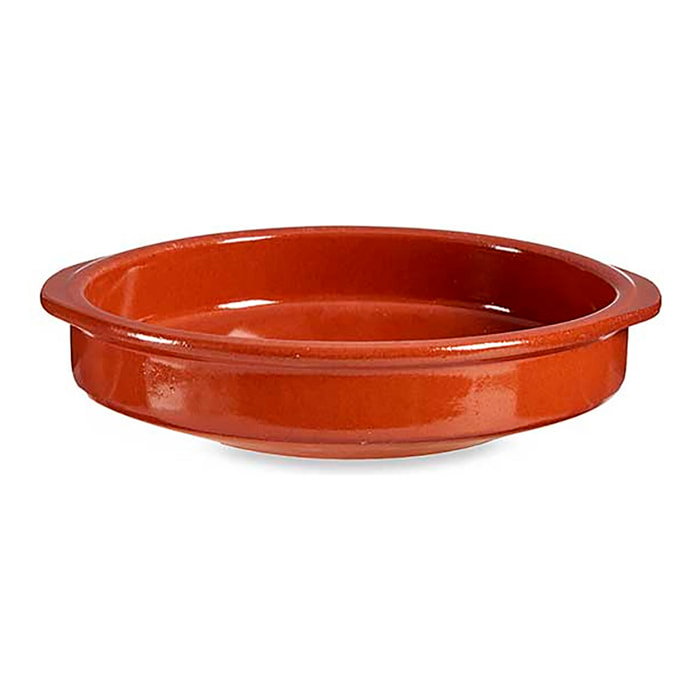 Cazuela redonda de cerámica refractaria. 24 cm diámetro.