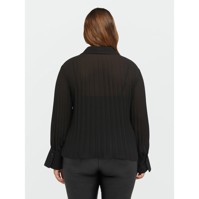 Fiorella Rubino - Camisa plisada - Negro