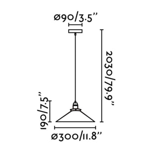 MARLIN Colgante negro