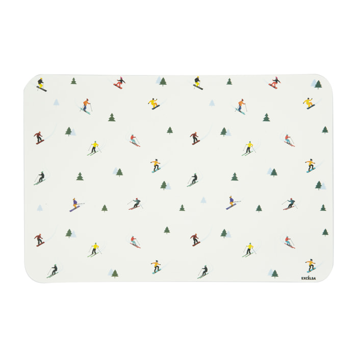 Set 6 tovagliette rettangolari Excelsa – Cortina, Polipropilene bianco