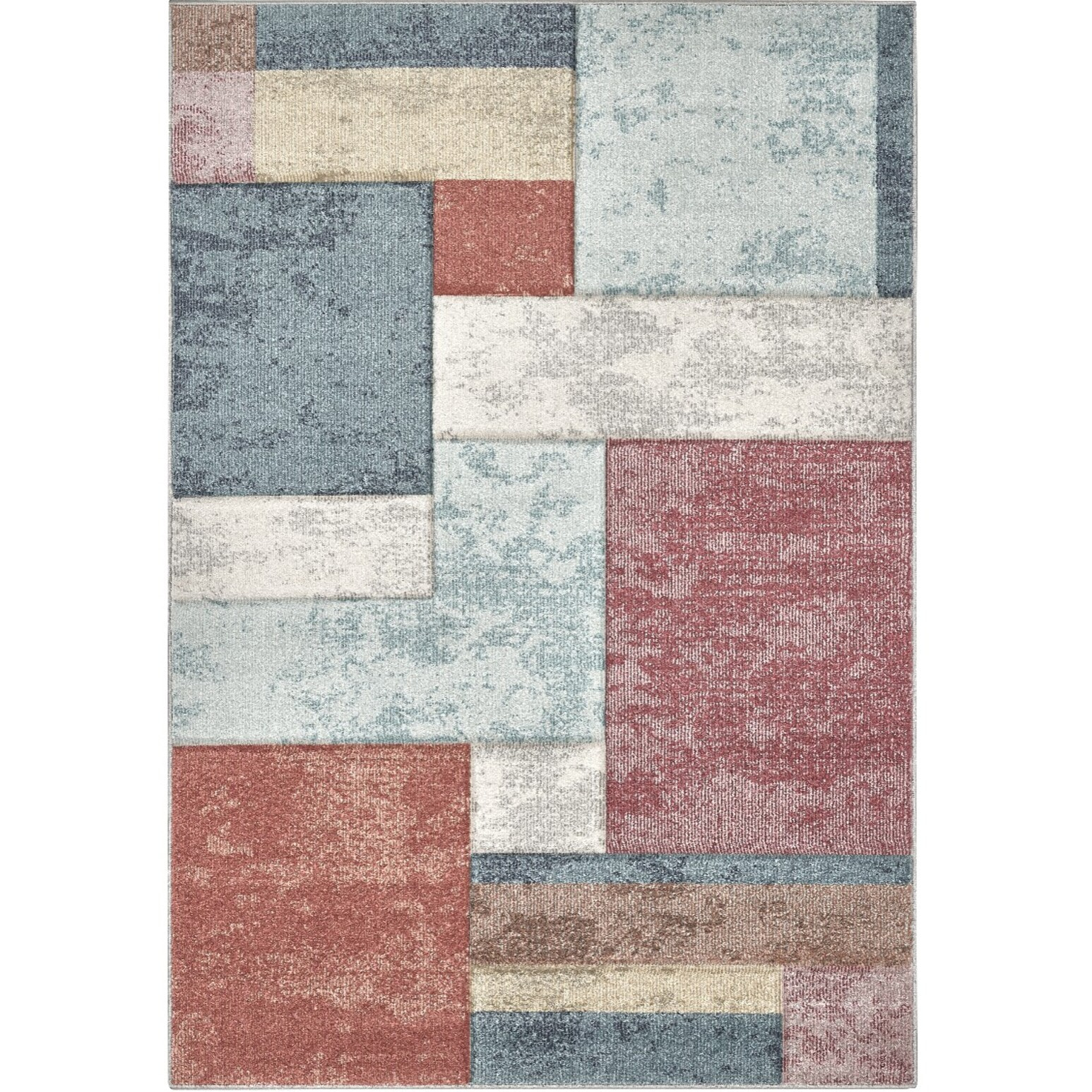 Tappeto Stile Moderno Geometrico Multicolore