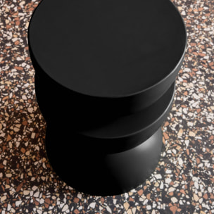 Table d'appoint, bout de canapé, table de chevet métal Ø32 x H46,5cm COUMBA