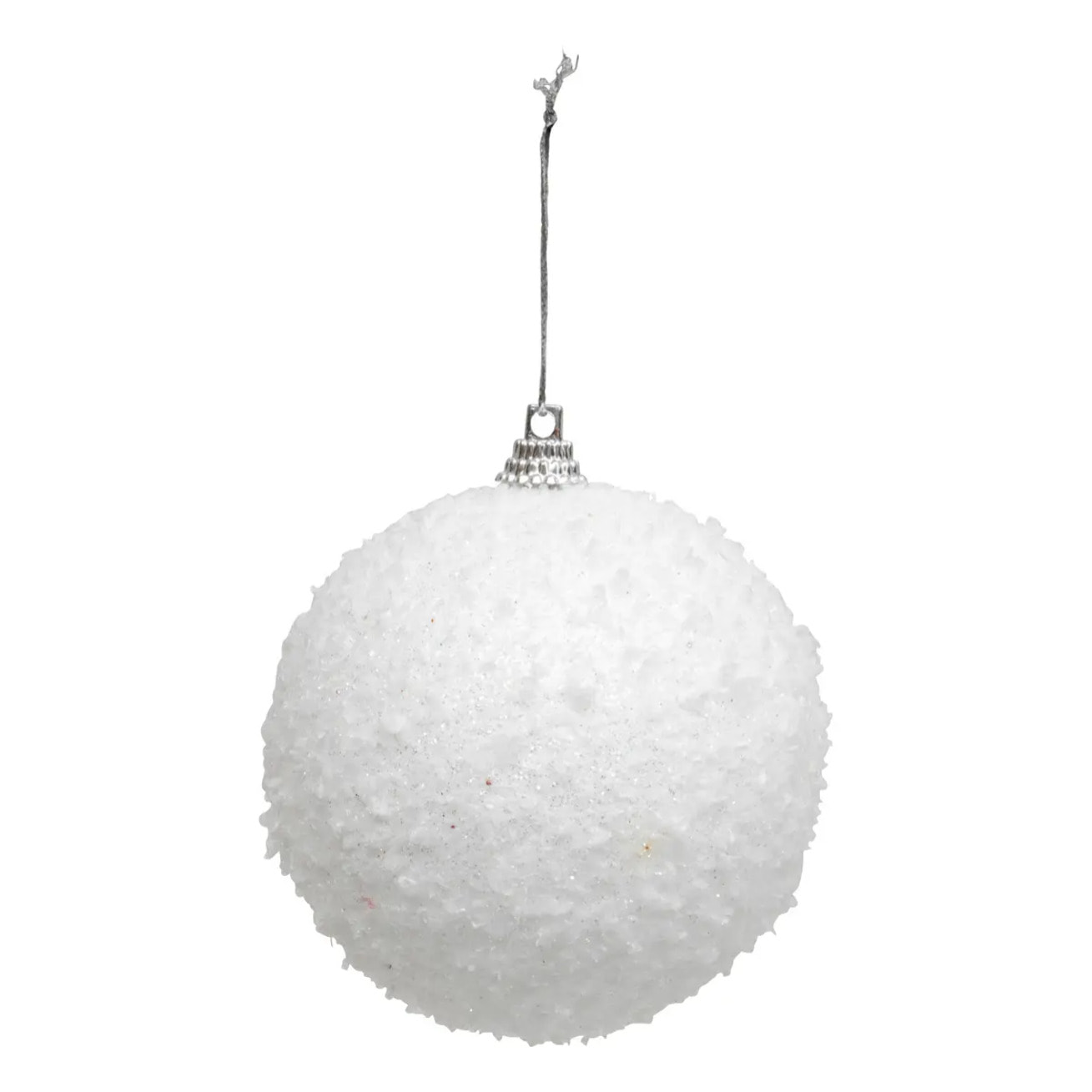 Lot de 8 boules neige D.8cm polystyrène blanc