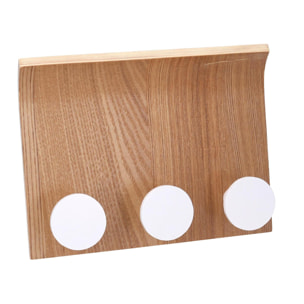 Appendino in legno da 3 posti marrone cm22x5x17