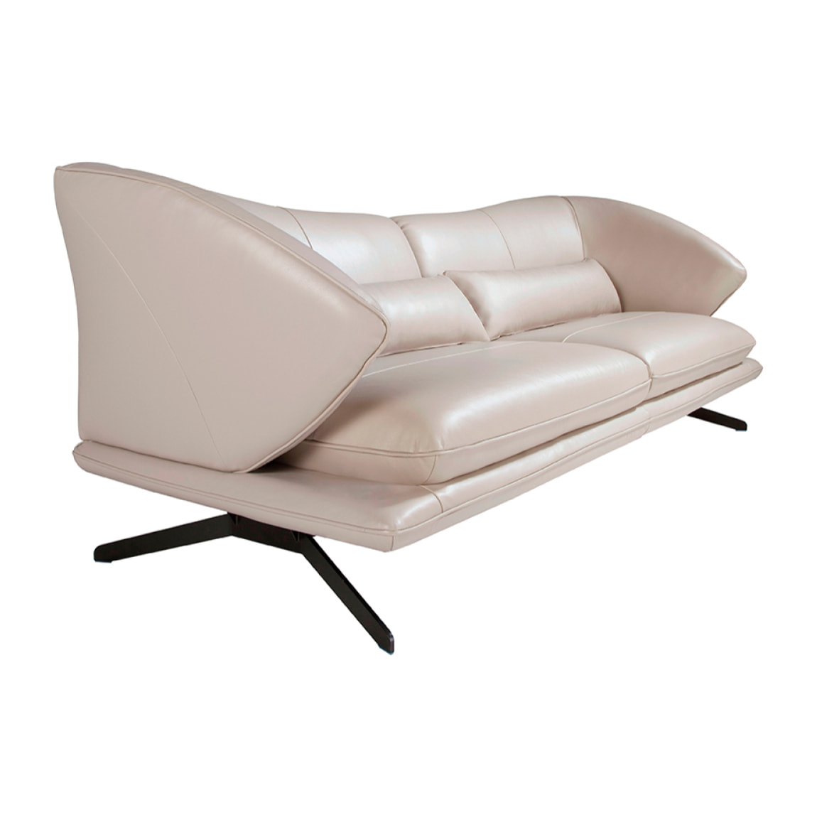 Sofá 2 plazas Angel Cerda en piel de vacuno 175x90x85cm