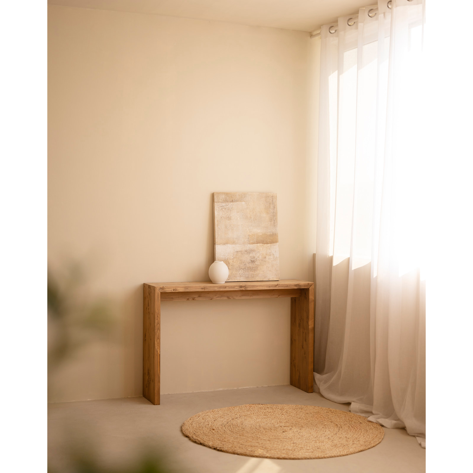 Tableau gris décoratif sur toile de coton avec cadre en bois peint à la main à la peinture à l'huile en différentes tailles