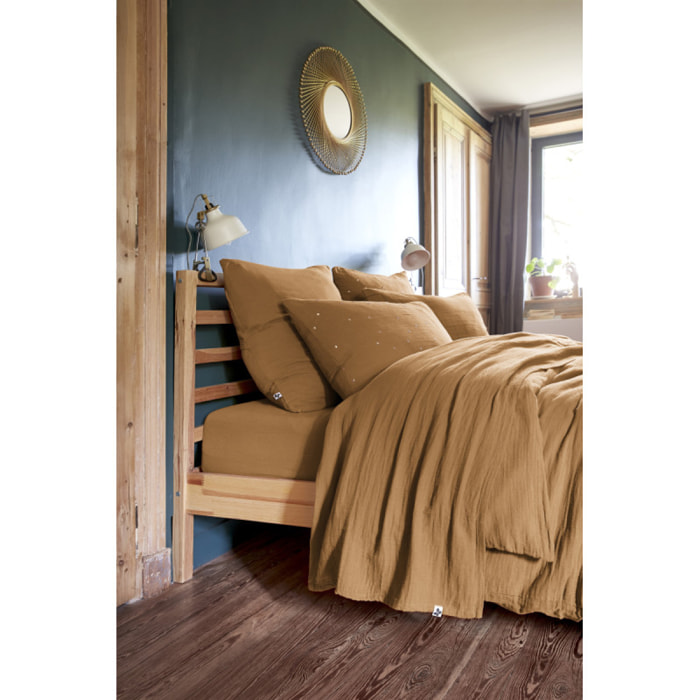 Parure de draps "Gaïa" Gaze de Coton 5 pièces - Gaïa Camel