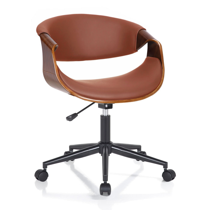 Tomasucci Fauteuil de bureau VISBY-C DARK WOOD Multicolore