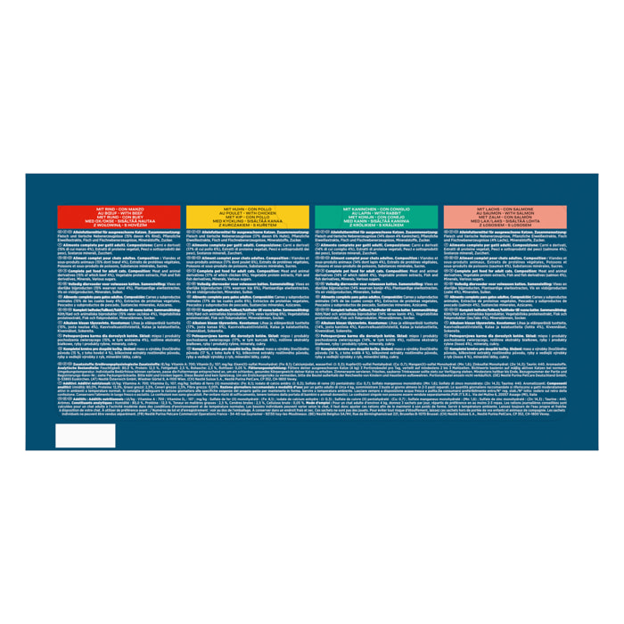 GOURMET PERLE Les Filettines en Sauce Multivariétés - 60x85g - Sachets Repas pour chat adulte