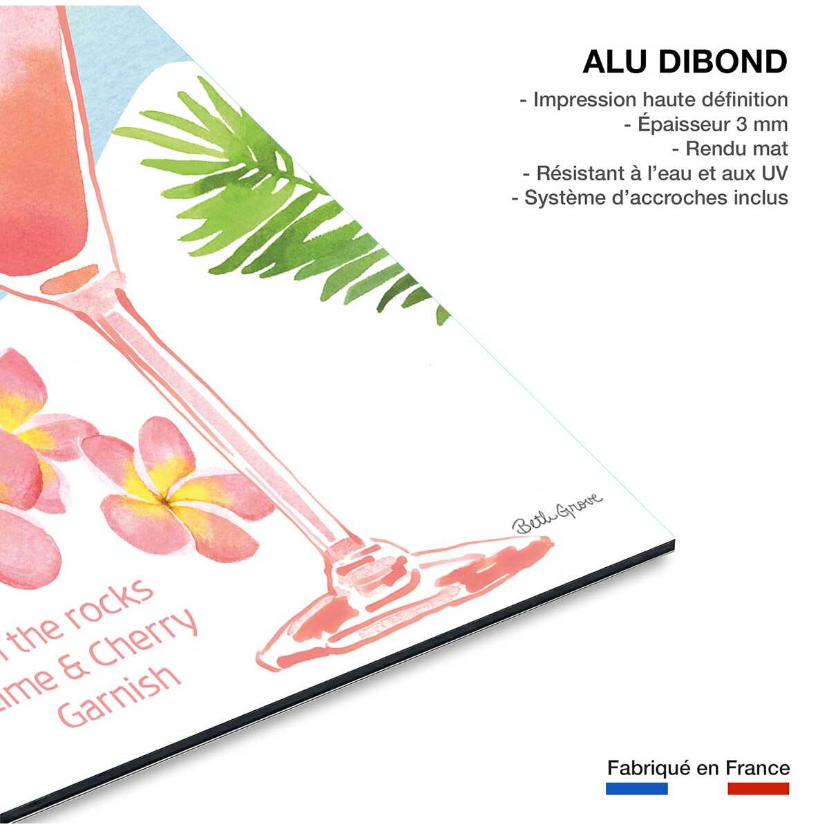 Tableau Sea breeze en aquarelle Tableau alu Dibond