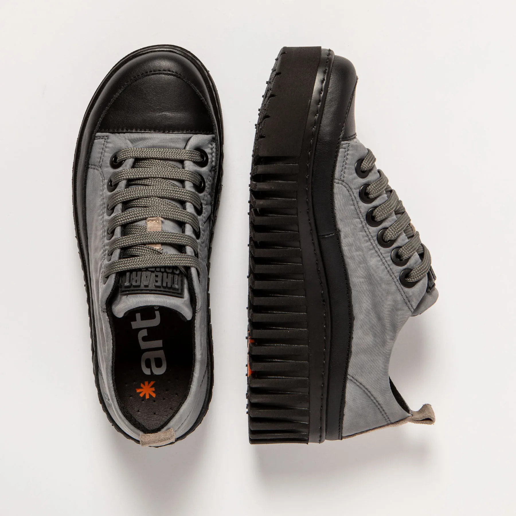 Zapatos 1518 NYLON GREY-BLACK/BRIGHTON color Grey-black