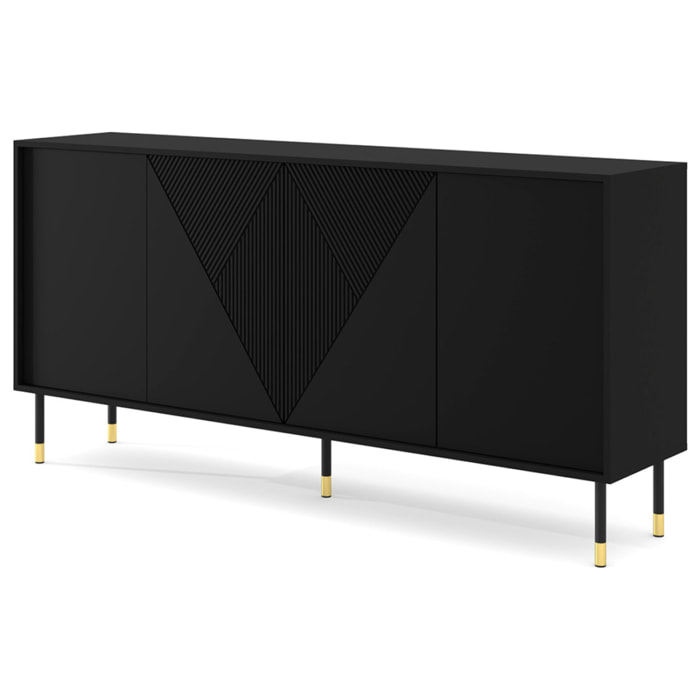 Kirua - buffet bas - 180 cm - Noir