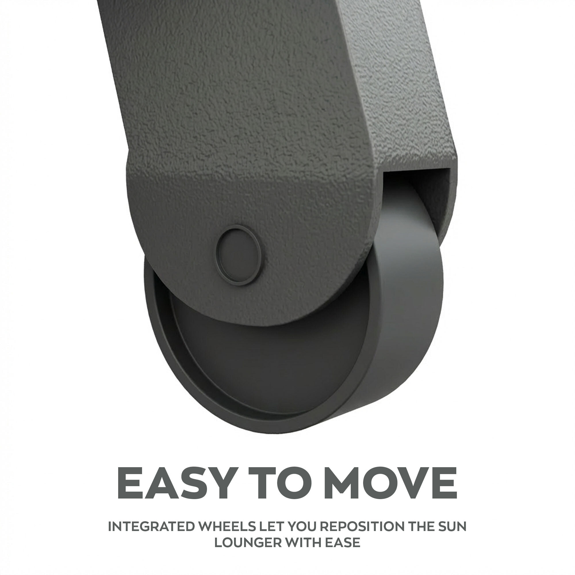 Nilo - Lettino Prendisole da Giardino Mare Piscina 192x55x30 cm in Alluminio e Textilene Antracite